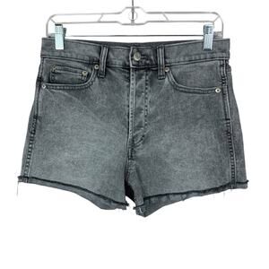 Gap Cheeky Jean Shorts High Rise Button Fly Grey Acid Wash Denim Women's 28 6